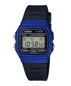 Black Blue Casio Digital F91WM-2A Men's Casio | NIJGZY-189