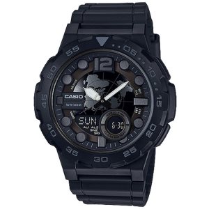 Black Casio Analog-Digital All AEQ100W-1BV Men's Casio | UKQDSG-084