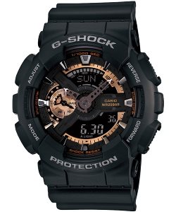 Black Casio Analog-Digital GA110RG-1A Men's G-shock | LOEZBM-874