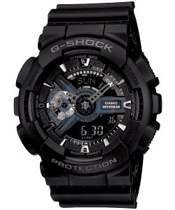 Black Casio Analog-Digital GA110-1B Men's G-shock | PDLUOM-163