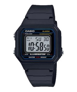 Black Casio Digital Casual Classic W217H-1AV Men's Casio | MXCRHJ-165