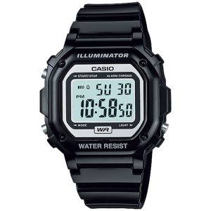 Black Casio Digital F108WHC-1A Men's Casio | SJICQF-402