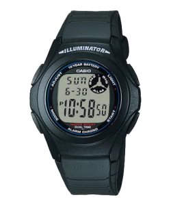 Black Casio Digital F200W-1A Men's Casio | QCHJWZ-247