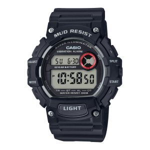 Black Casio Digital TRT110H-1AV Men's Casio | YXCVQZ-095