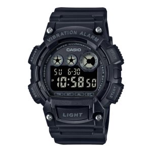 Black Casio Digital W735H-1BV Men's Casio | VHMBWG-913