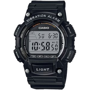 Black Casio Digital W736H-1AV Men's Casio | NFJGVX-435