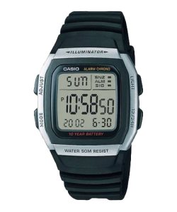 Black Casio Digital W96H-1AV Men's Casio | GBEZPD-310