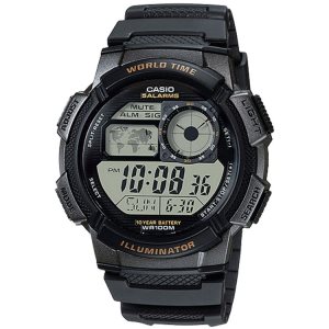 Black Casio Illuminator Digital AE1000W-1AV Men's Casio | XVRSDP-587