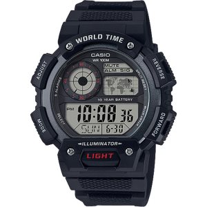 Black Casio Illuminator Digital AE1400WH-1AV Men's Casio | MDLRHX-648