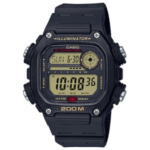 Black Gold Casio Digital DW291H-9AV Men's Casio | KVLSDC-613