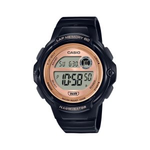 Black Gold Casio Digital LWS1200H-1AV Men's Casio | XGBWOZ-028