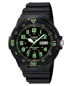 Black Green Casio Analog MRW200H-3BV Men's Casio | BNFLQZ-845