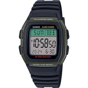 Black / Green Casio Water Resistant W96H-3AV Men's Casio | ZMYWNF-746