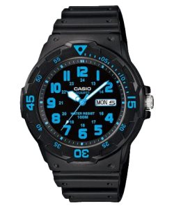 Black Light Blue Casio Analog MRW200H-2BV Men's Casio | JHMNRG-941