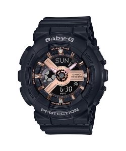 Black Rose Gold Casio BA110RG-1A Women's Baby-G | IBZMVQ-371