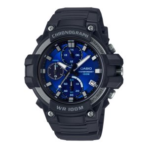 Black Royal Blue Casio Analog MCW110H-2A2V Men's Casio | DLNVGE-605