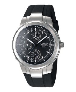 Black Silver Casio Analog EF305-1AV Men's Edifice | MCHNWT-073