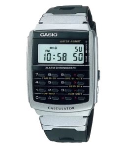 Black Silver Casio Data Bank CA56-1 Men's Casio | KVWURO-061