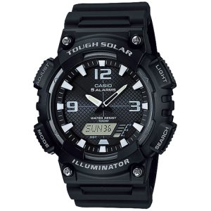 Black White Casio Analog-Digital AQS810W-1AV Men's Casio | RYHJGI-187