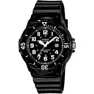 Black White Casio Analog LRW200H-1BV Men's Casio | OVSWBQ-612