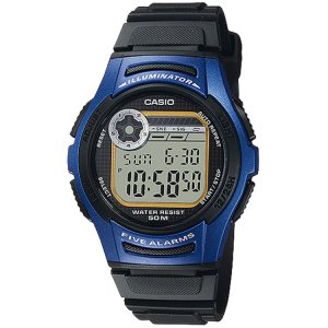 Blue / Black Casio Digital Casual W213-2AV Men's Casio | DIUVCZ-941