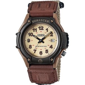 Brown Casio Leather Analog FT500WC-5BV Men's Casio | VACFPM-934