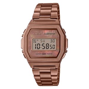 Brown Casio Vintage Bronze Digital Metal A1000RG-5VT Men's Casio | PCGLNA-249