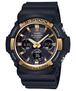 Gold Casio Analog-Digital Tough Solar GAS100G-1A Men's G-shock | DYMNFO-684