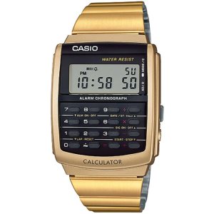 Gold Casio Data Bank CA506G-9AVT Men's Casio | QZJEMN-549