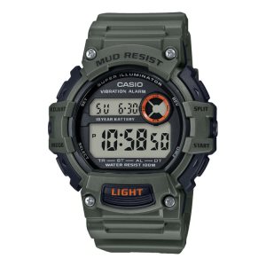 Green Casio Digital TRT110H-3AV Men's Casio | QLOZNS-615