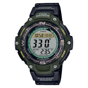 Green Casio Twin Sensor Digital SGW100-3AV Men's Casio | IKCDMO-463