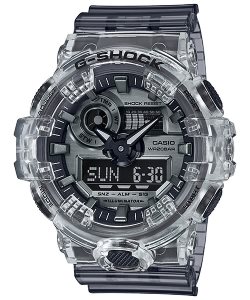 Grey Black Casio Analog-Digital Gray Clear GA700SK-1A Men's G-shock | UKFIJA-912