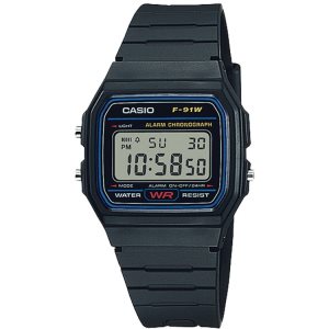 Grey Black Casio Steel Digital F91W-1 Men's Casio | UXOPYQ-827