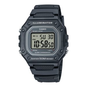 Grey Casio Gray Digital W218H-8AV Men's Casio | AHYQKL-083