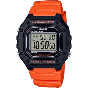 Light Orange Casio Bright Digital W218H-4B2V Men's Casio | XEZYHQ-842