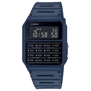 Navy Blue Casio Data Bank CA53WF-2B Men's Casio | GWPTQI-324