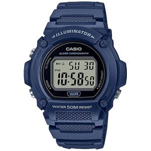 Navy Blue Casio Digital W219H-2AV Men's Casio | FIWNTX-140