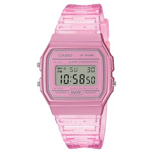 Pink Casio Translucent Digital F91WS-4 Men's Casio | APBWCQ-165