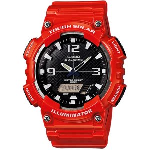 Red Orange Casio Analog-Digital AQS810WC-4AV Men's Casio | TJNRAK-438