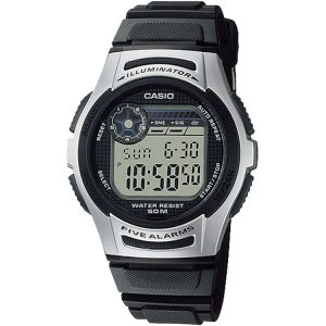 Silver / Black Casio Digital Casual W213-1A Men's Casio | RNOTAX-947