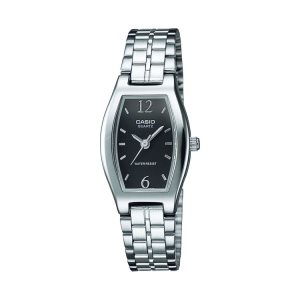 Silver Black Grey Casio Stainless Steel Analog LTP1254D-1A Men's Casio | SYBMEC-021