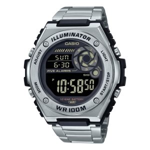 Silver Casio Digital MWD100HD-1BV Men's Casio | UIQVMS-471