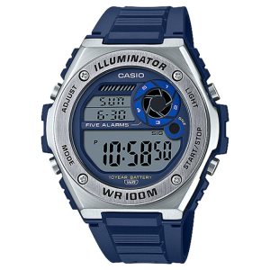 Silver Casio Digital MWD100H-2AV Men's Casio | TBUMFN-532