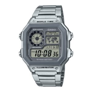 Silver Casio Illuminator Digital AE1200WHD7AV Men's Casio | JSXBCU-536