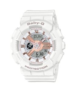 White Casio BA110RG-7A Women's Baby-G | VHYOMX-689