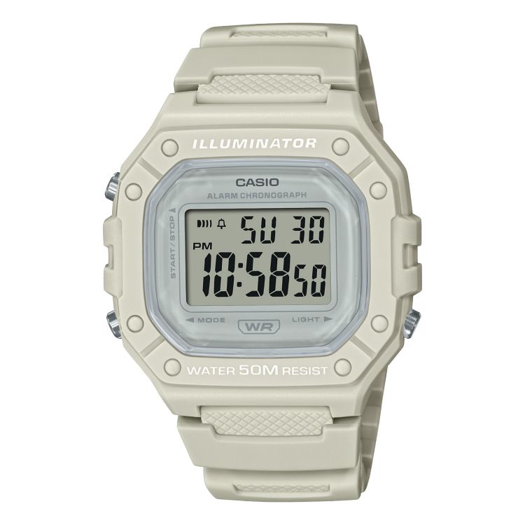 Beige Casio Digital W218HC-8AV Women\'s Casio | GMZTCK-058