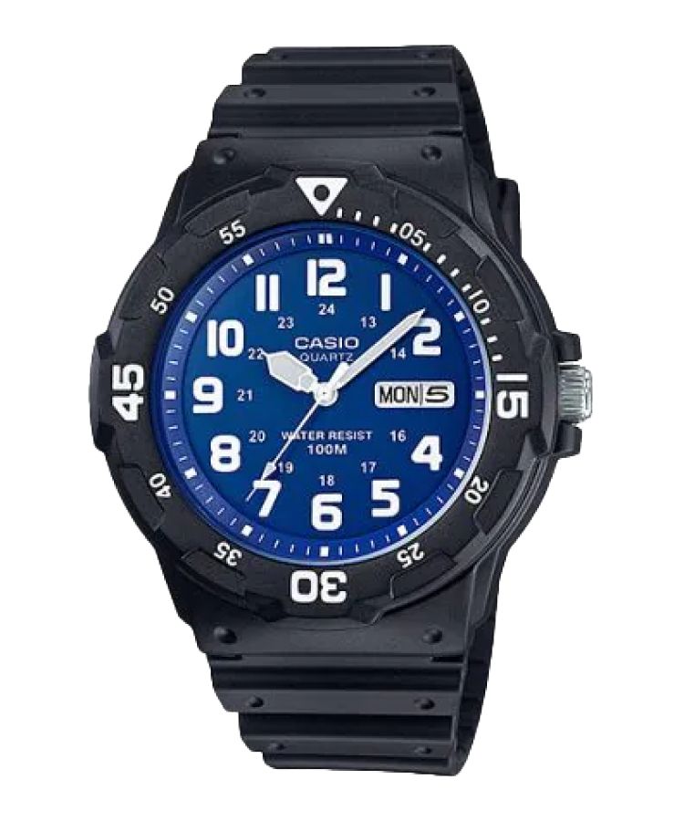 Black Blue Casio Face Analog MRW200H-2B2V Men\'s Casio | GFQZVJ-709