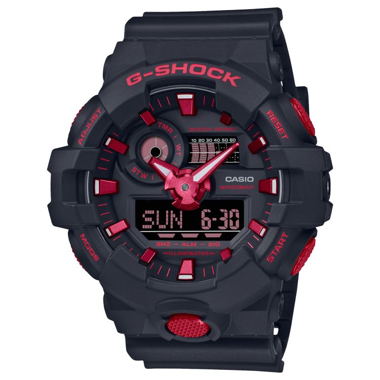 Black Casio ANALOG-DIGITAL GA700BNR-1A Men\'s G-shock | FXALCD-195