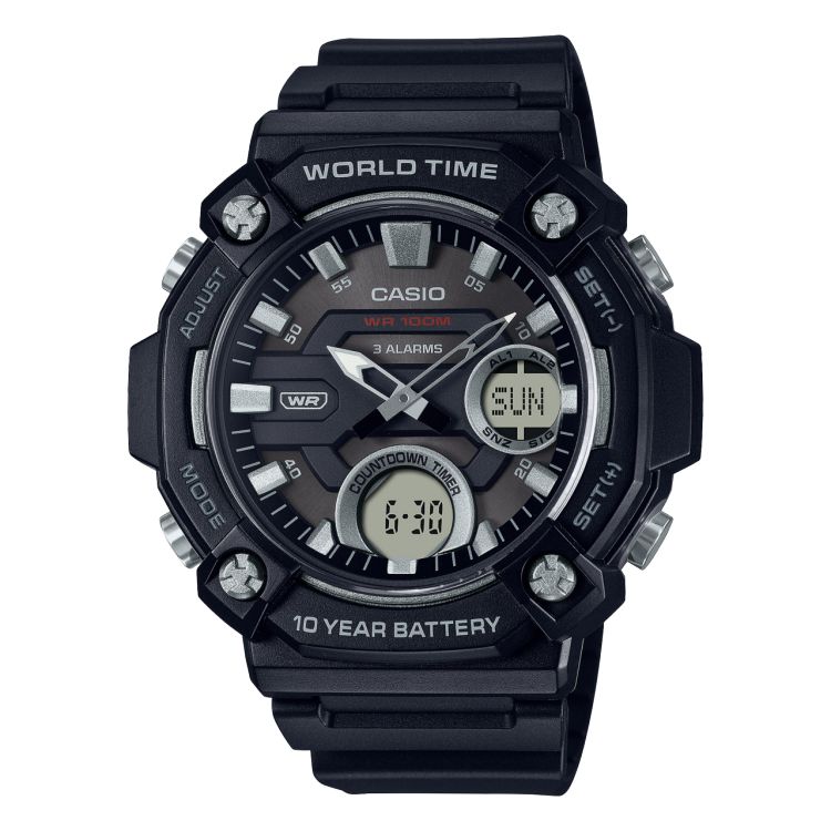 Black Casio Analog-Digital AEQ120W-1AV Men\'s Casio | ETQAFJ-520