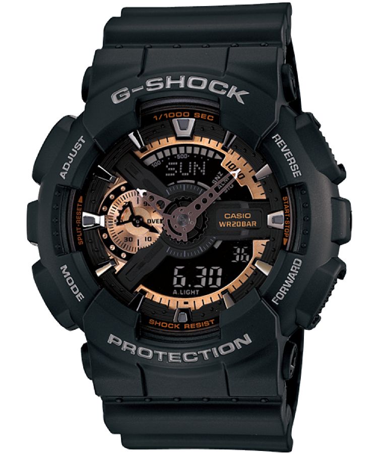 Black Casio Analog-Digital GA110RG-1A Men\'s G-shock | LOEZBM-874